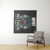 Alpha Beast _ Untamed Wolf Streetwear Fearless  Wandteppich (Beispiel (Horizontal))