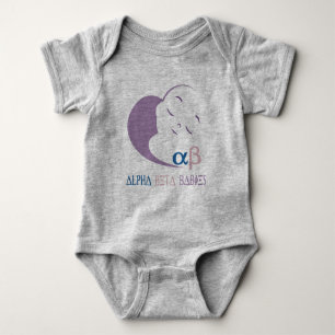 Alpha Beta Baby Logo Onsie Baby Bodysuit Strampler