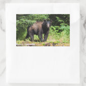 Alpha Black Bear Rechteckiger Aufkleber (Tasche)
