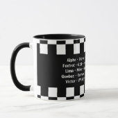Alpha Bravo Charlie Echo Phonetic Alphabet Tasse (Links)