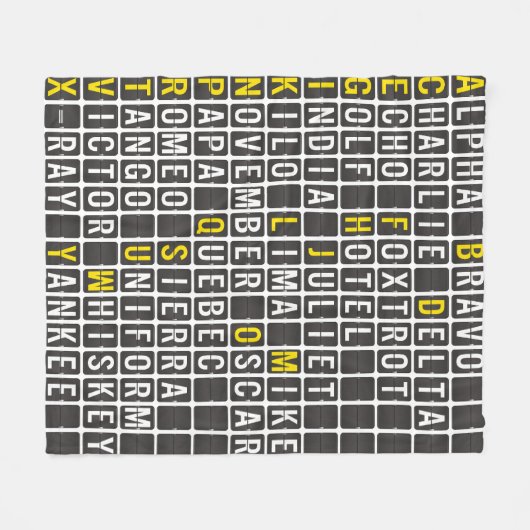 Alpha-Bravo-Charlie Fleecedecke (Vorderseite (Horizontal))