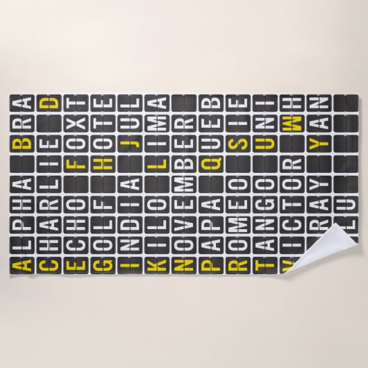 Alpha-Bravo-Charlie Strandtuch (Vorderseite)