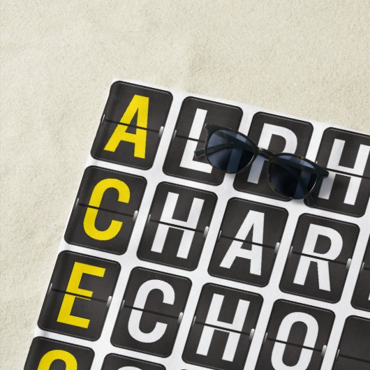 Alpha-Bravo-Charlie Strandtuch (Beispiel)