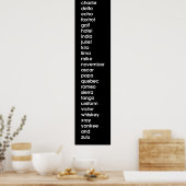 Alpha Bravo Charlie von Leslie Paprikaschoten Poster (Küche)