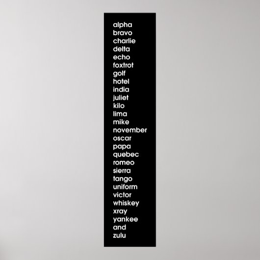 Alpha Bravo Charlie von Leslie Paprikaschoten Poster (Vorne)