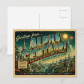 Alpha Centauri Retro-Sci-Fi-Postkarte Postkarte (Vorne/Hinten)