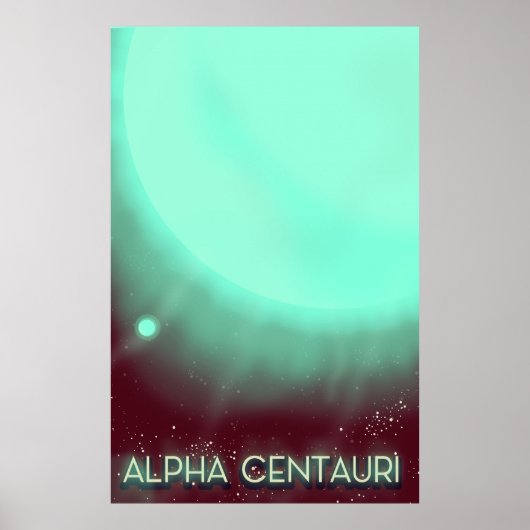 Alpha Centauri Space Art Poster (Vorne)