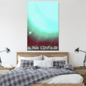 Alpha Centauri Space Art Poster Leinwanddruck (Insitu (Schlafzimmer))