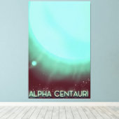 Alpha Centauri Space Art Poster Leinwanddruck (Insitu (Holzboden))