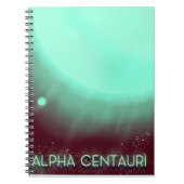 Alpha Centauri Space Art Poster Notizblock (Vorderseite)