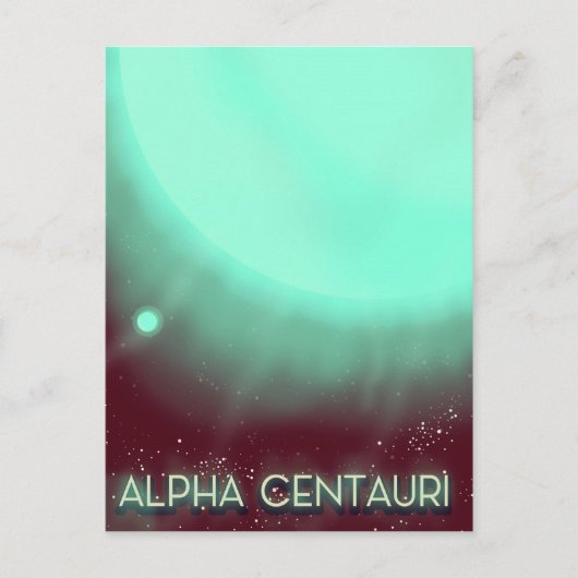 Alpha Centauri Space Art Poster Postkarte (Vorderseite)