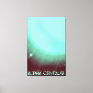 Alpha Centauri Weltraum-Kunstposter Leinwanddruck