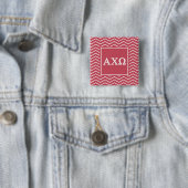 Alpha Chi Omega | Chevron-Muster Button (Beispiel)