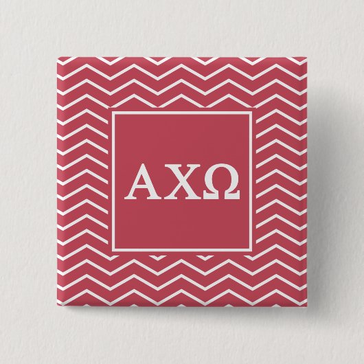 Alpha Chi Omega | Chevron-Muster Button (Vorderseite)