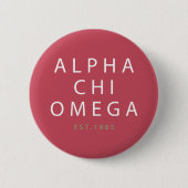 Alpha Chi Omega| Est.1885 Button (Vorderseite)