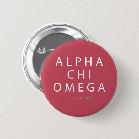 Alpha Chi Omega| Est.1885 Button (Vorne & Hinten)