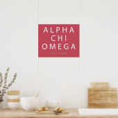 Alpha Chi Omega | Est. 1885 Poster (Küche)