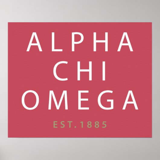 Alpha Chi Omega | Est. 1885 Poster (Vorne)