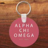 Alpha Chi Omega | Est. 1885 Schlüsselanhänger (Vorderseite)
