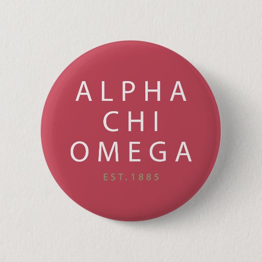 Alpha Chi Omega | Gegr. 1885 Button (Vorderseite)
