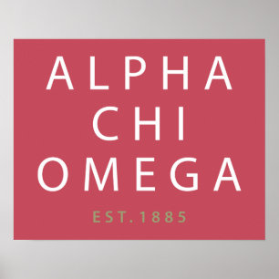 Alpha Chi Omega Gegr. 1885 Poster