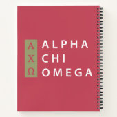 Alpha Chi Omega | Gestapelte Logos Notizbuch (Rückseite)