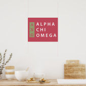 Alpha Chi Omega | Gestapelte Logos Poster (Küche)