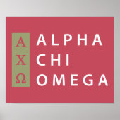 Alpha Chi Omega | Gestapelte Logos Poster (Vorne)