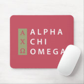 Alpha Chi Omega | Gestapeltes Logo Mousepad (Mit Mouse)