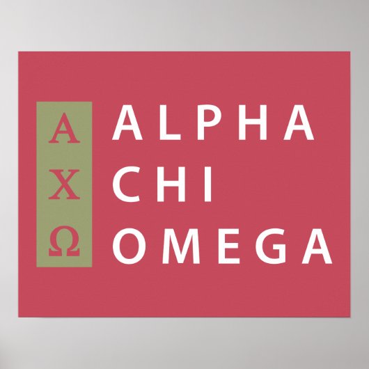 Alpha Chi Omega | Gestapeltes Logo Poster (Vorne)