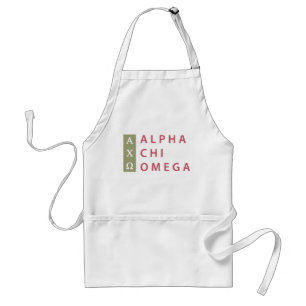 Alpha Chi Omega   Gestapeltes Logo Schürze