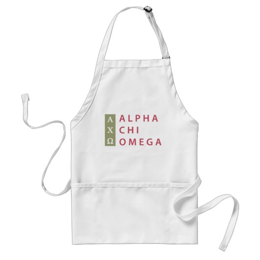 Alpha Chi Omega | Gestapeltes Logo Schürze (Vorne)