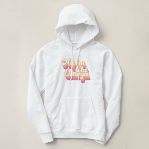 Alpha Chi Omega Groovy Script Hoodie