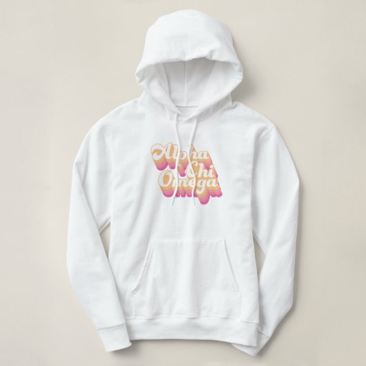 Alpha Chi Omega| Groovy Script Hoodie (Design vorne)
