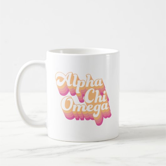 Alpha Chi Omega| Groovy Script Kaffeetasse (Links)