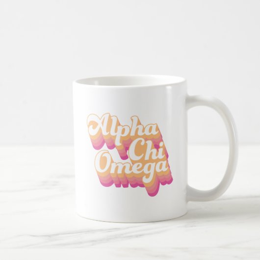 Alpha Chi Omega| Groovy Script Kaffeetasse (Rechts)