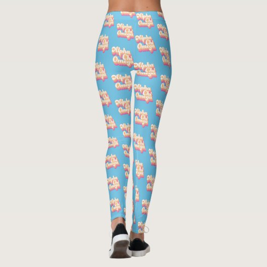 Alpha Chi Omega| Groovy Script Leggings (Rückseite)