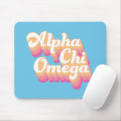 Alpha Chi Omega | Groovy Script Mousepad (Mit Mouse)