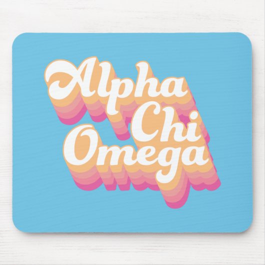 Alpha Chi Omega | Groovy Script Mousepad (Vorne)