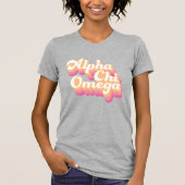 Alpha Chi Omega| Groovy Script T-Shirt (Vorderseite)