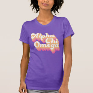 Alpha Chi Omega Groovy Script T-Shirt
