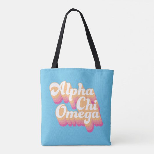 Alpha Chi Omega| Groovy Script Tasche (Rückseite)