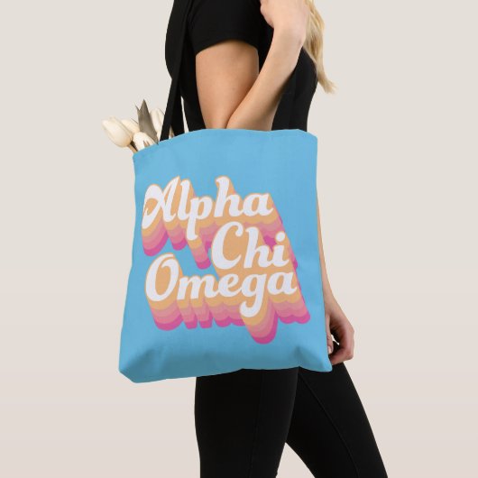 Alpha Chi Omega| Groovy Script Tasche (Von Nahem)