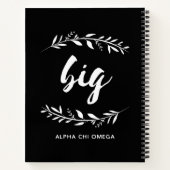 Alpha Chi Omega | Großer Kranz Notizbuch (Rückseite)