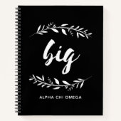 Alpha Chi Omega | Großer Kranz Notizbuch (Vorderseite)