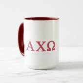 Alpha Chi Omega | Kleines Skript Tasse (Vorderseite Links)