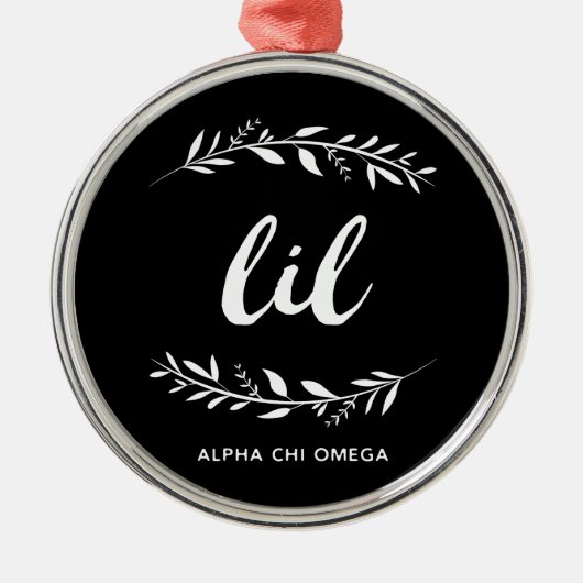 Alpha Chi Omega| Kranz Ornament Aus Metall (Vorne)