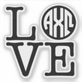 Alpha Chi Omega | LIEBE Aufkleber (Vorderseite)