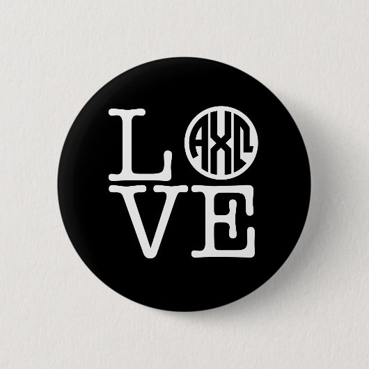Alpha Chi Omega| Liebe Button (Vorderseite)
