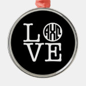 Alpha Chi Omega| Liebe Silbernes Ornament (Vorne)